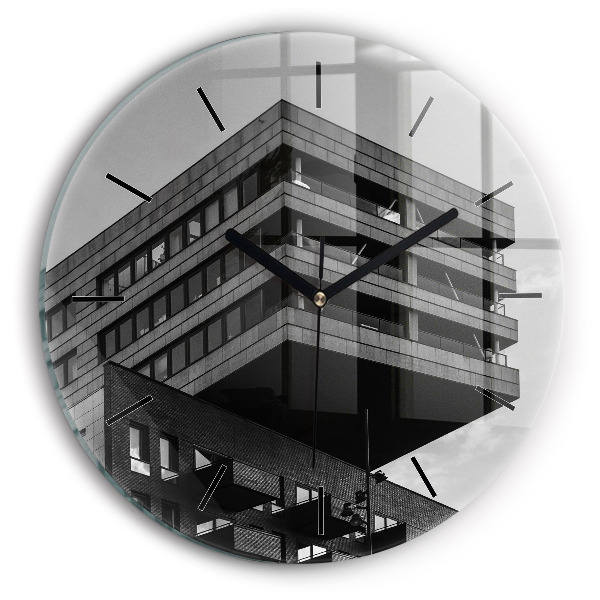 hodiny na skle Architektura v Amsterdamu