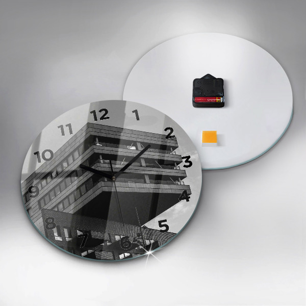 hodiny na skle Architektura v Amsterdamu