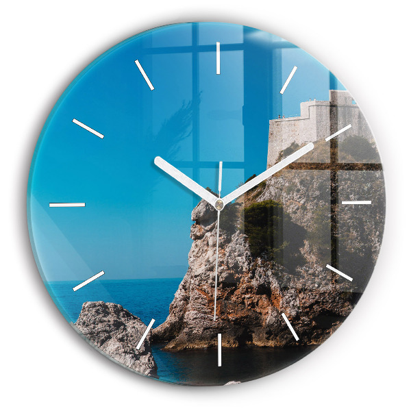 hodiny na skle Útesy v Dubrovníku