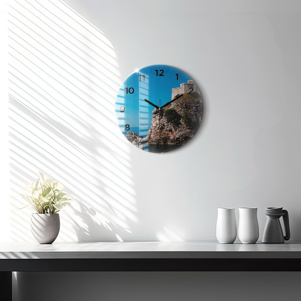 hodiny na skle Útesy v Dubrovníku