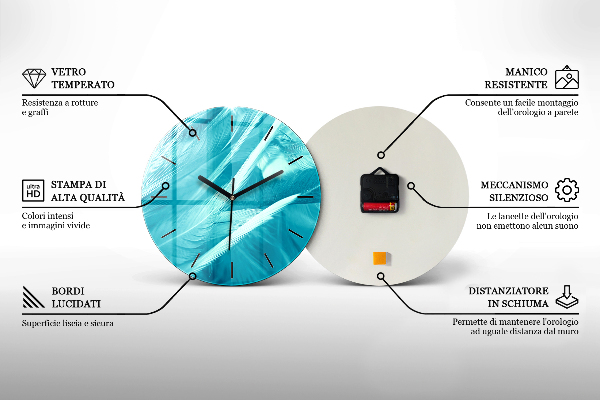 Kulaté skleněné hodiny s fotkou Jezero Jokulsarlon Island