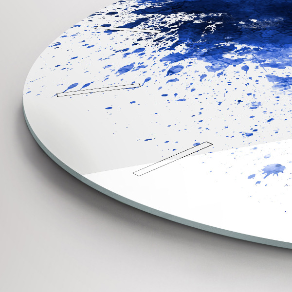 Kulaté skleněné hodiny s fotkou Akvarel ze San Antonia