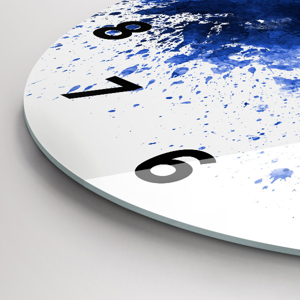 Kulaté skleněné hodiny s fotkou Akvarel ze San Antonia