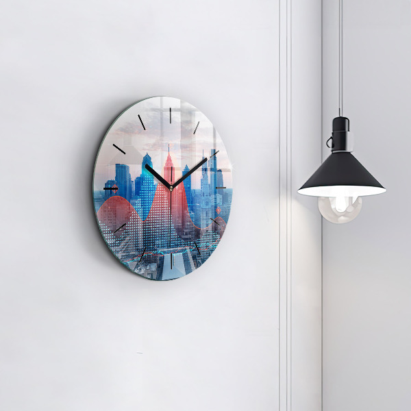 hodiny na skle Mrakodrapy ve Filadelfii