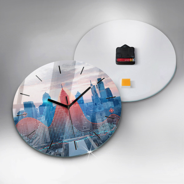 hodiny na skle Mrakodrapy ve Filadelfii