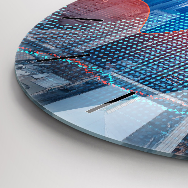 hodiny na skle Mrakodrapy ve Filadelfii