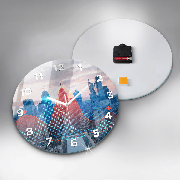hodiny na skle Mrakodrapy ve Filadelfii