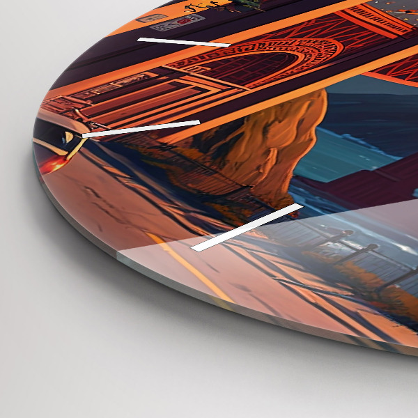 hodiny na skle Most v San Franciscu