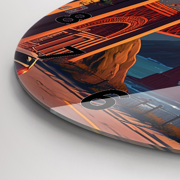 hodiny na skle Most v San Franciscu