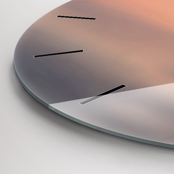 Kulaté skleněné hodiny s fotkou Balaton USA