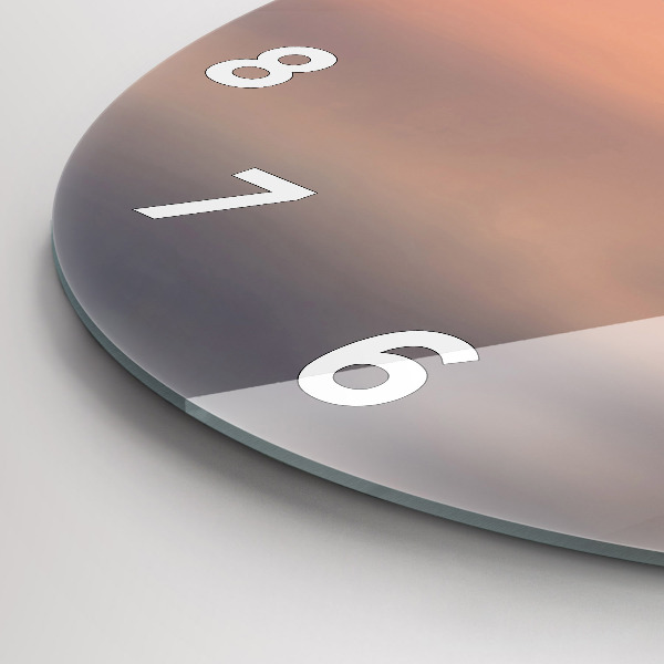 Kulaté skleněné hodiny s fotkou Balaton USA