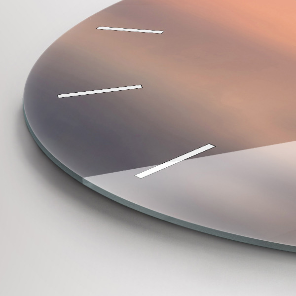 Kulaté skleněné hodiny s fotkou Balaton USA