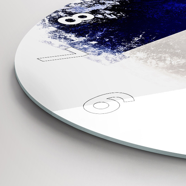 Kulaté skleněné hodiny s fotkou Vlajka Francie