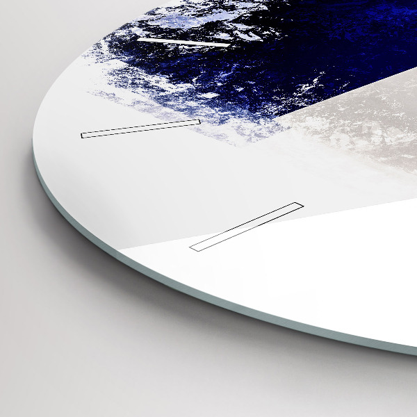 Kulaté skleněné hodiny s fotkou Vlajka Francie