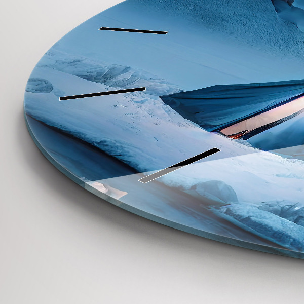 hodiny na skle Stan v islandských horách