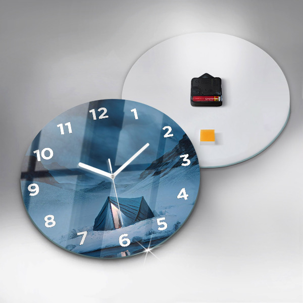 hodiny na skle Stan v islandských horách