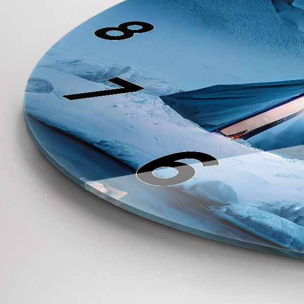 hodiny na skle Stan v islandských horách