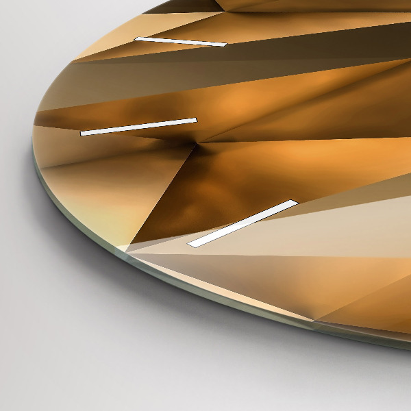 Kulaté skleněné hodiny s fotkou Geometrická textura