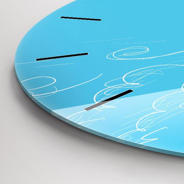 hodiny na skle Kresba žárovky