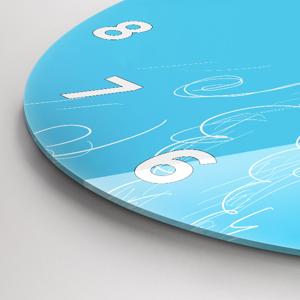 hodiny na skle Kresba žárovky