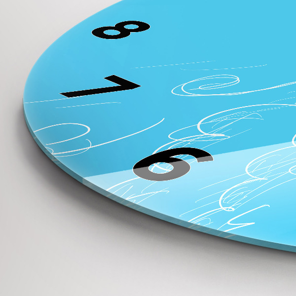 hodiny na skle Kresba žárovky