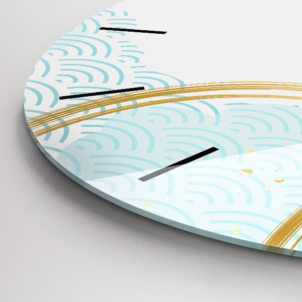 hodiny na skle Dekorativní vzor