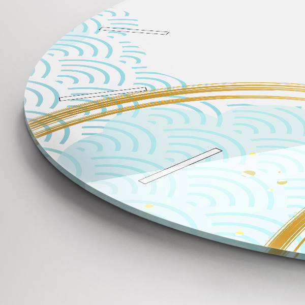 hodiny na skle Dekorativní vzor