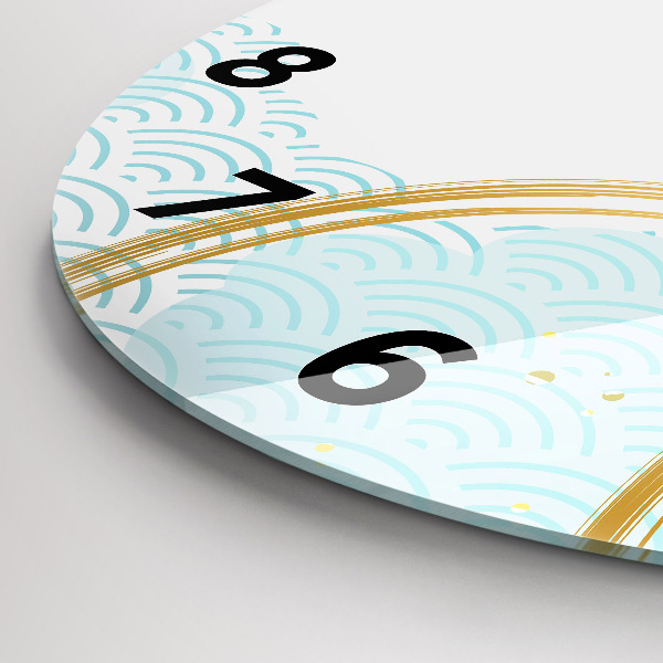 hodiny na skle Dekorativní vzor