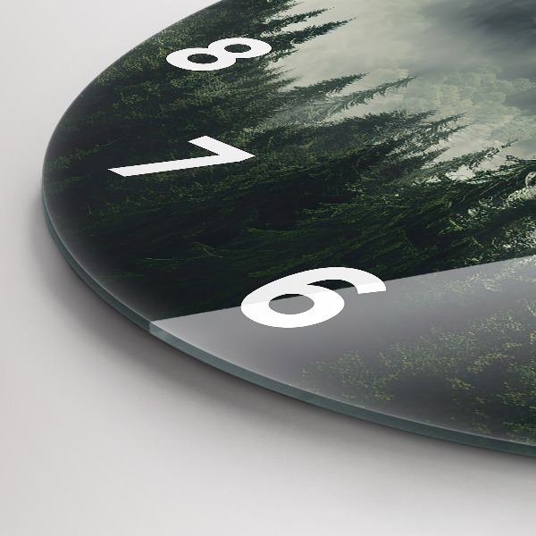 hodiny na skle Lesní krajina