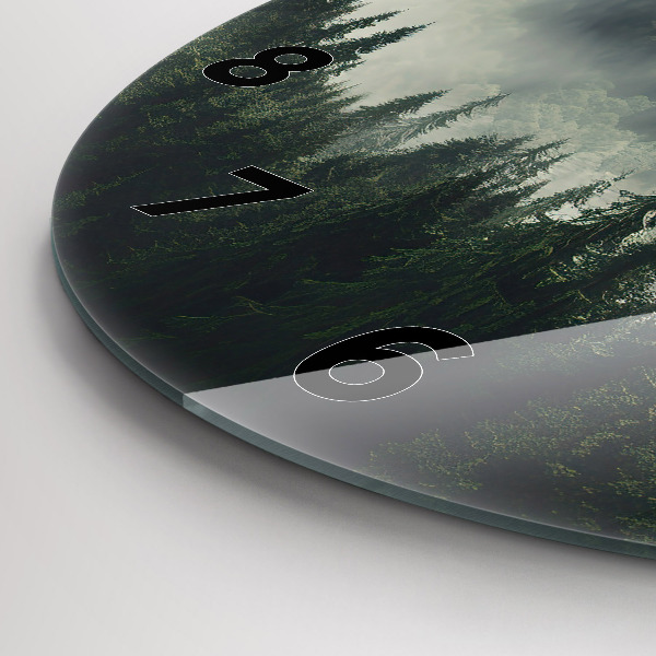 hodiny na skle Lesní krajina