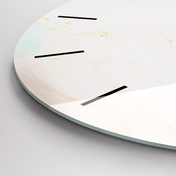 hodiny na skle Akvarelový mramor