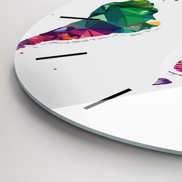 hodiny na skle Trojúhelníky na mapě světa