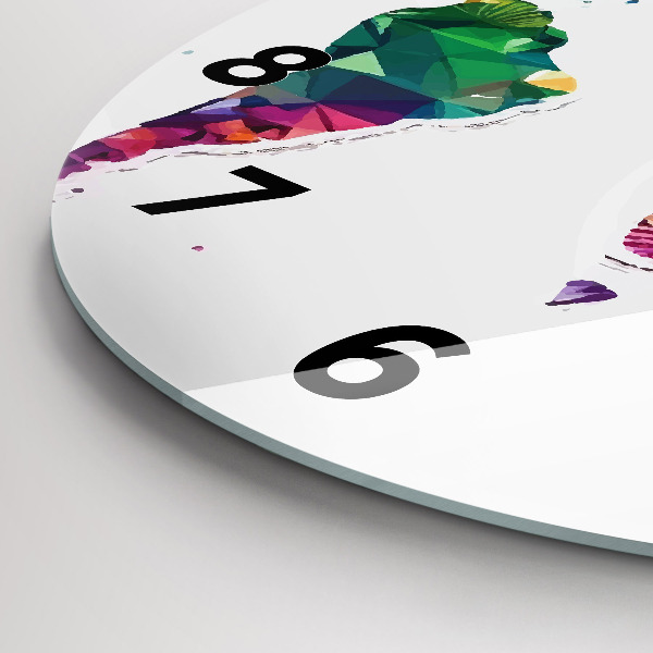 hodiny na skle Trojúhelníky na mapě světa