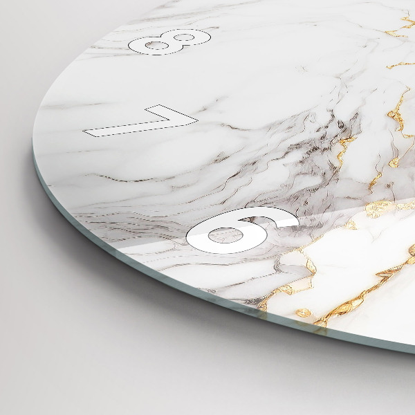 hodiny na skle Dekorativní mramor