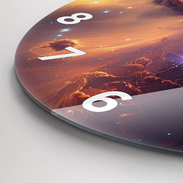 hodiny na skle Kosmický svět hvězd