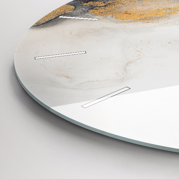 hodiny na skle Umělecký mramor