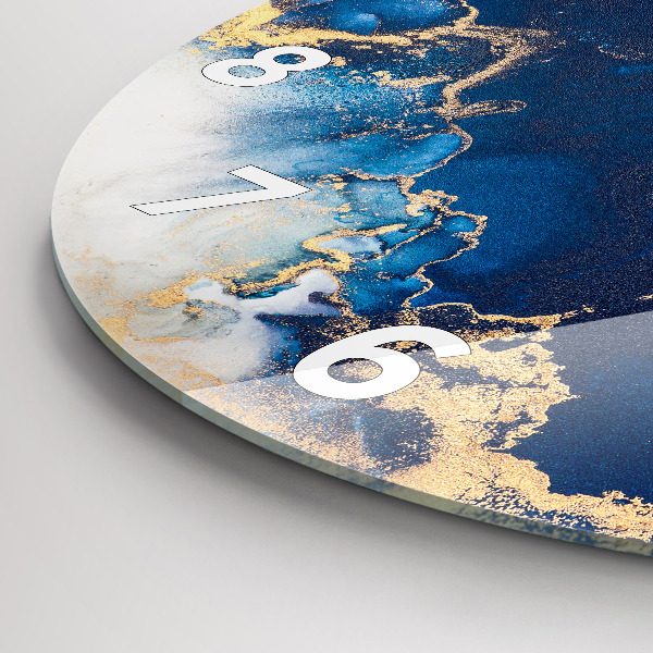 hodiny na skle Mramorový vzor