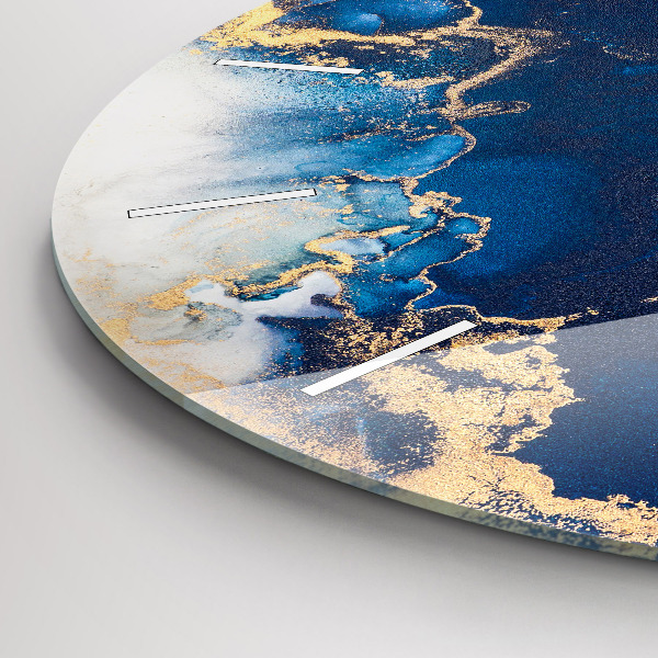 hodiny na skle Mramorový vzor