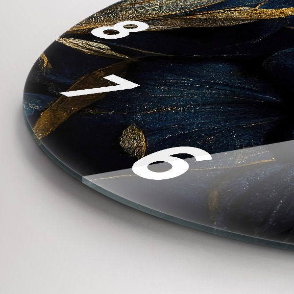 hodiny na skle Dekorativní květiny