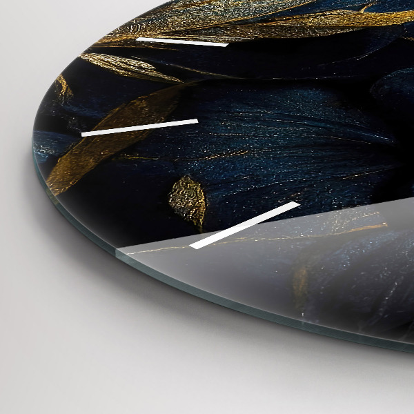 hodiny na skle Dekorativní květiny