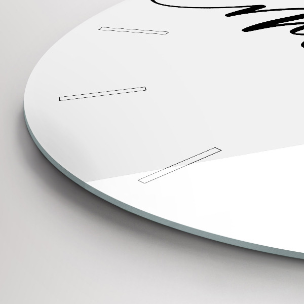 Kulaté skleněné hodiny s fotkou Vzpomínkový nápis