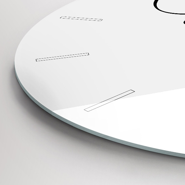 Kulaté skleněné hodiny s fotkou Cestovní nápis