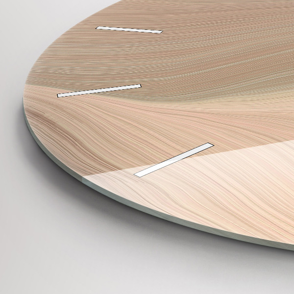 Kulaté skleněné hodiny s fotkou Abstrakce vlny