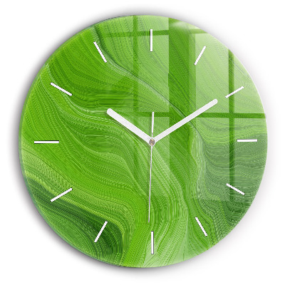 Kulaté skleněné hodiny s fotkou Moderní vlny