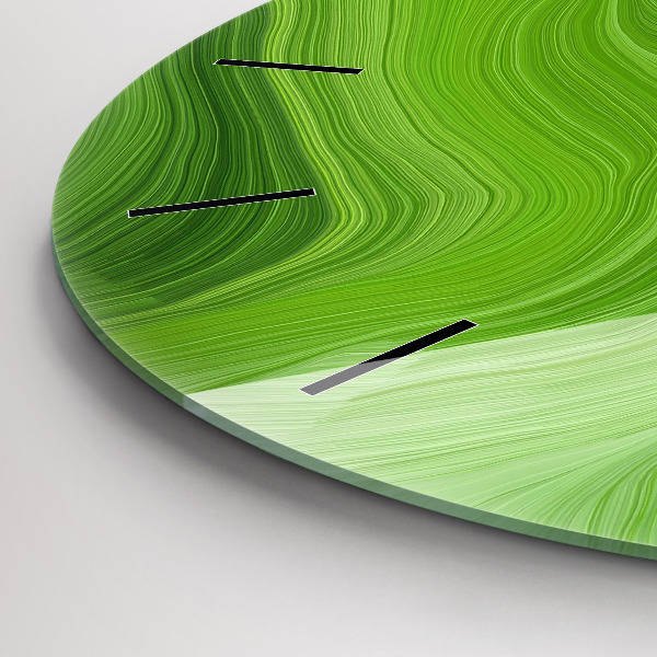 Kulaté skleněné hodiny s fotkou Moderní vlny