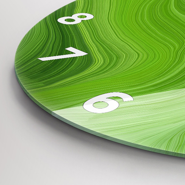 Kulaté skleněné hodiny s fotkou Moderní vlny