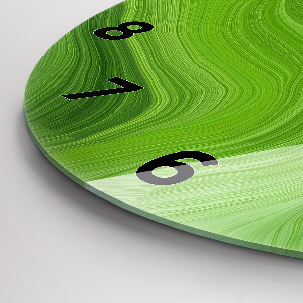 Kulaté skleněné hodiny s fotkou Moderní vlny