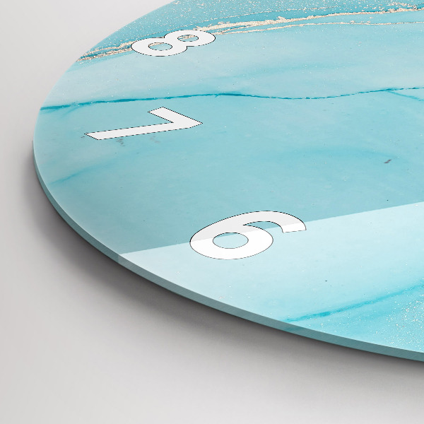 Kulaté skleněné hodiny s fotkou Dekorativní mramor