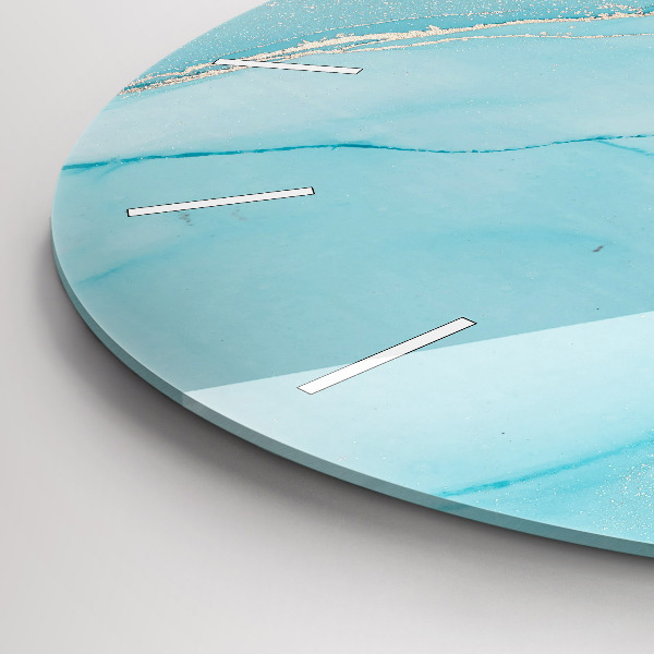 Kulaté skleněné hodiny s fotkou Dekorativní mramor