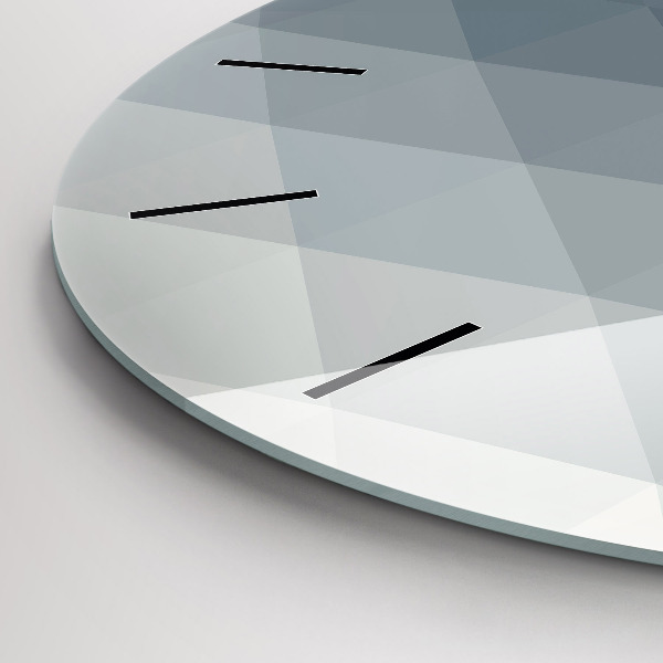 Kulaté skleněné hodiny s fotkou Šedá abstrakce